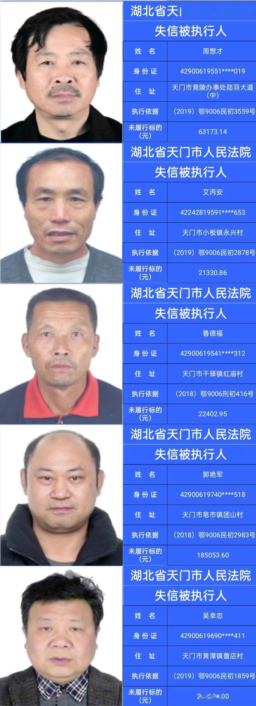 天门最新失信人员名单曝光，诚信警钟再次敲响